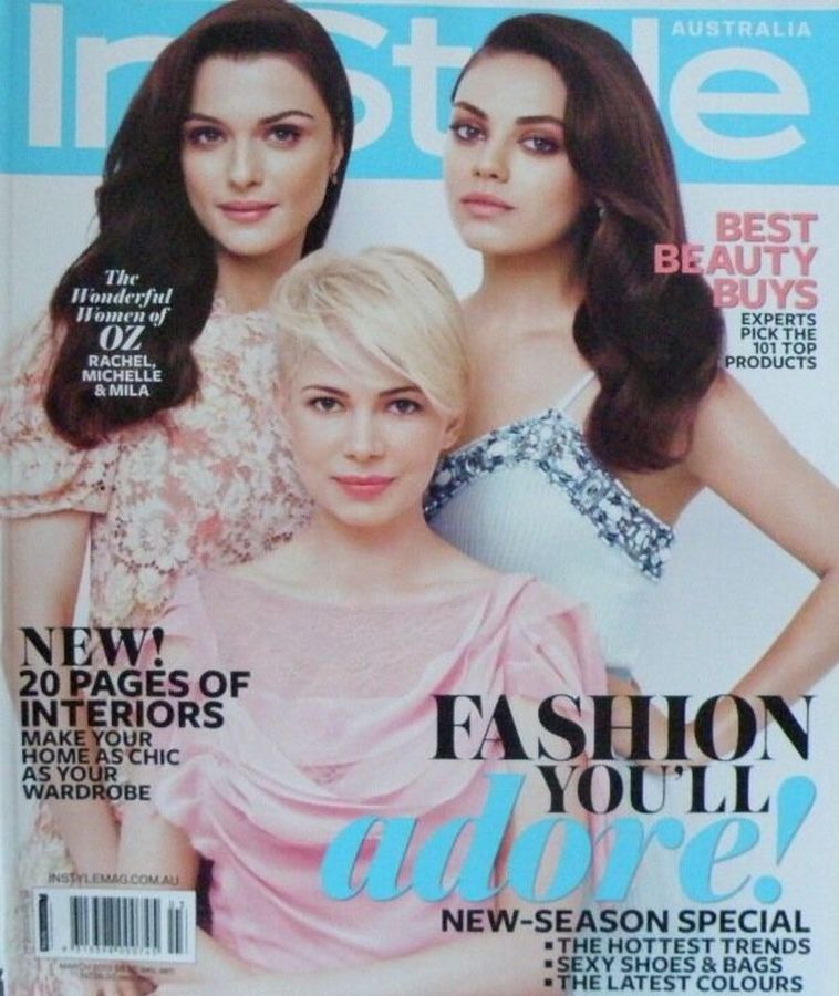 IN STYLE AU magazine side cover  March 2013