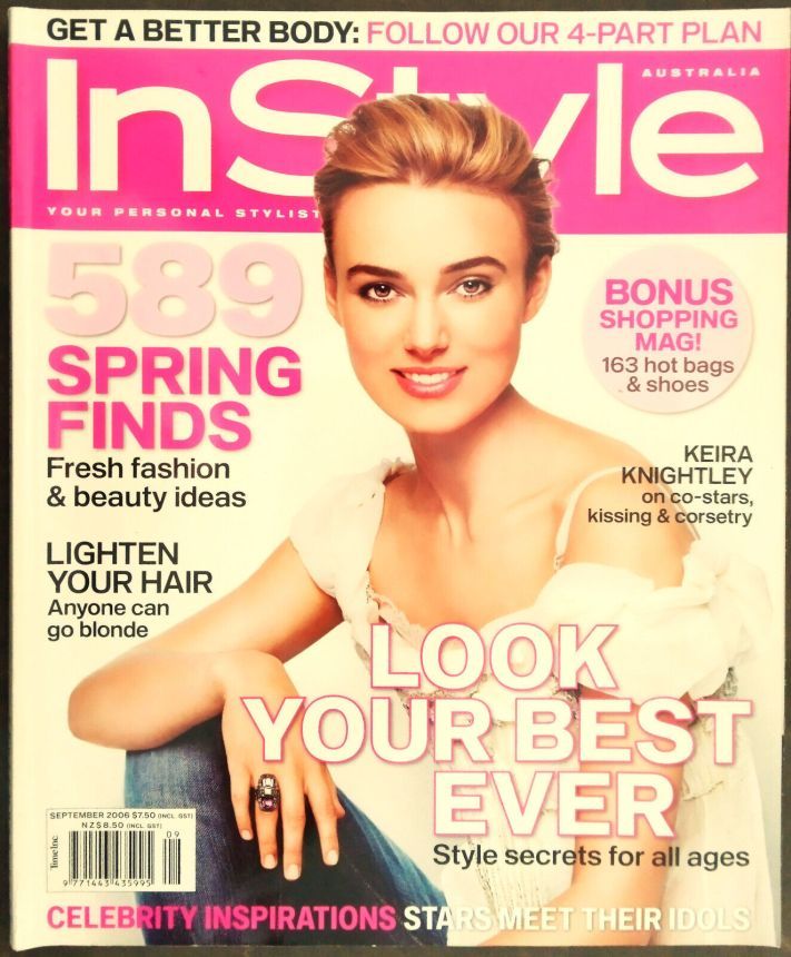 IN STYLE AU magazine side cover  September 2006