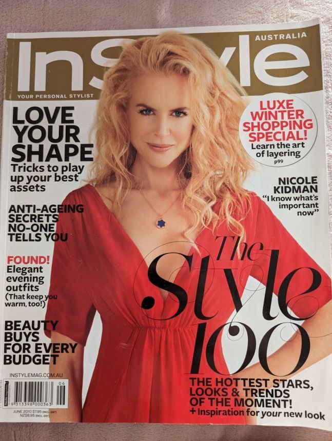 IN STYLE AU magazine side cover  June 2010