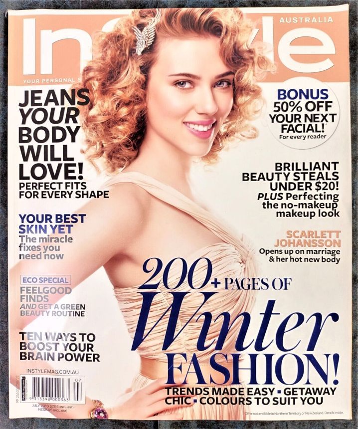 IN STYLE AU magazine side cover  July 2010