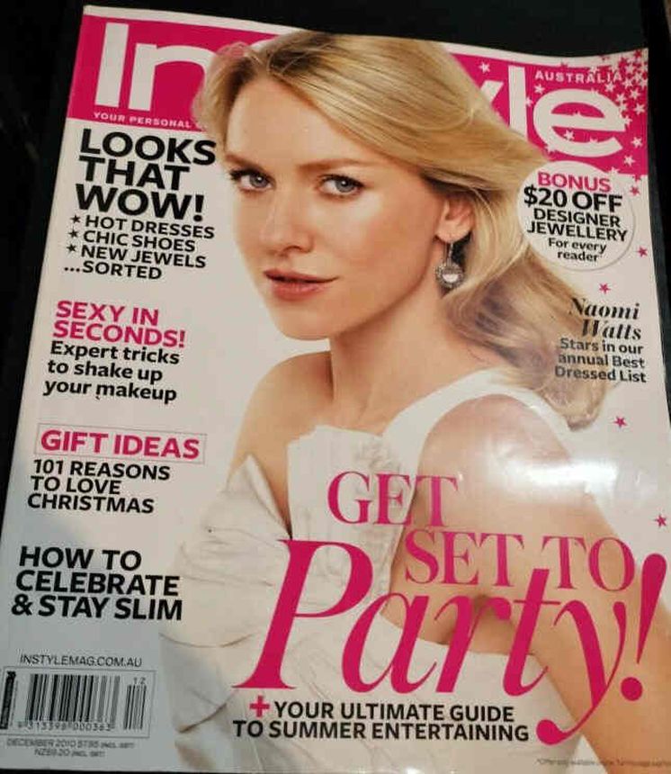 IN STYLE AU magazine side cover  December 2010