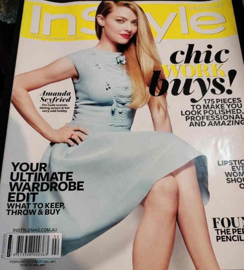 IN STYLE AU magazine side cover  February 2013
