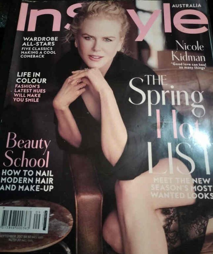 IN STYLE AU magazine side cover  September 2017