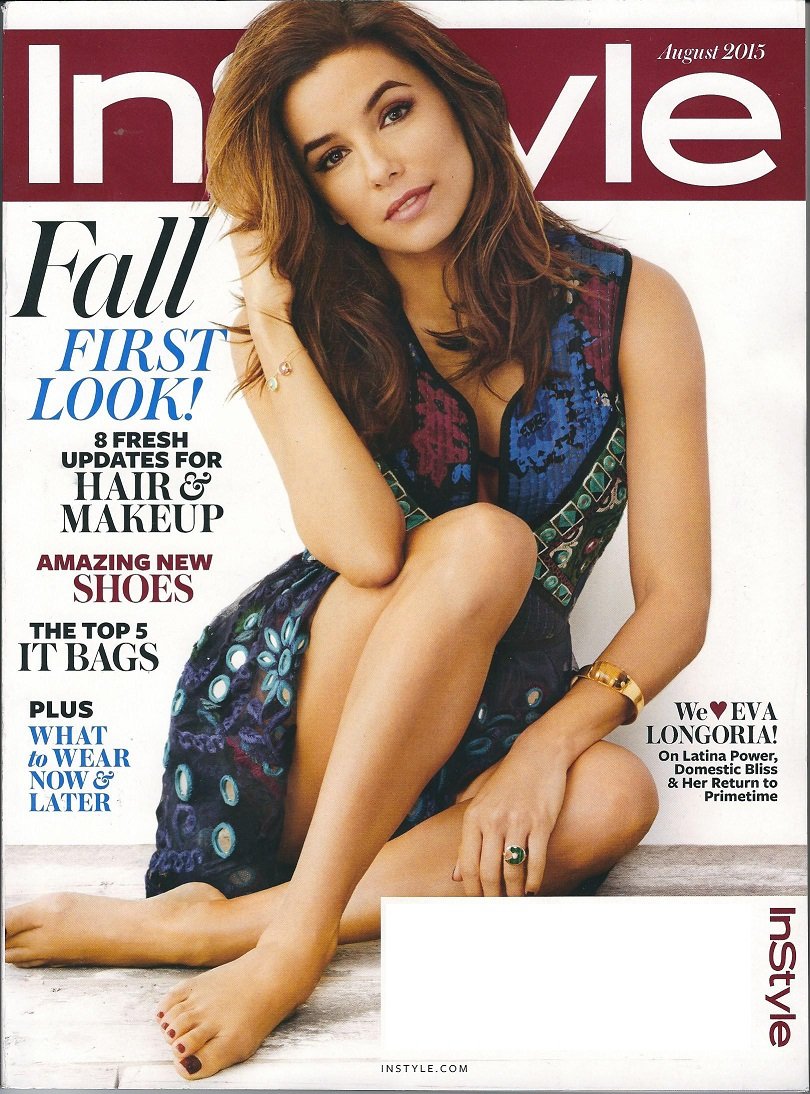 IN STYLE USA magazine side cover  August 2015