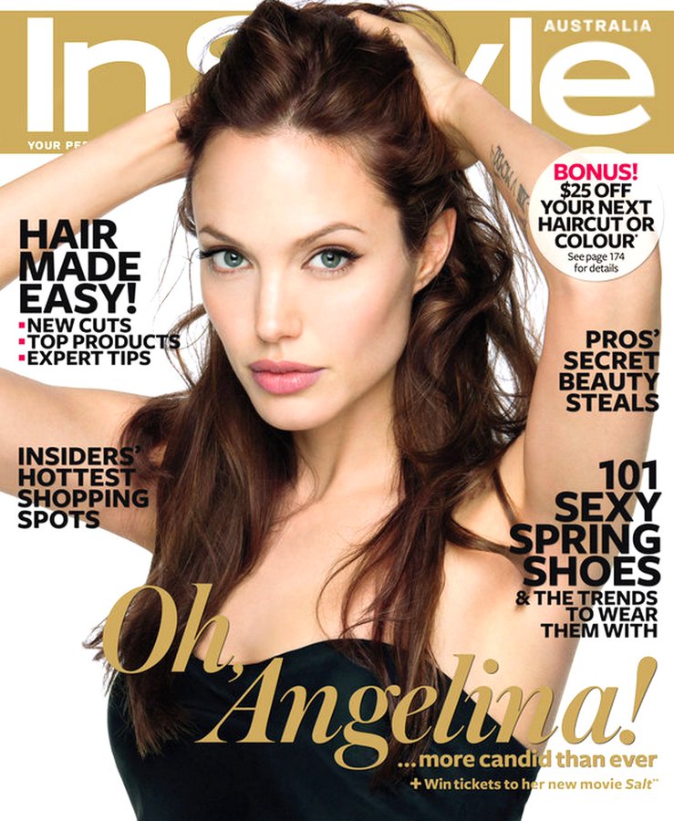 IN STYLE AU magazine side cover  September 2010