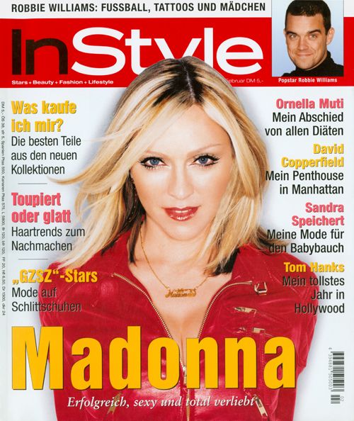 IN STYLE GERMANY magazine side cover  February 2001