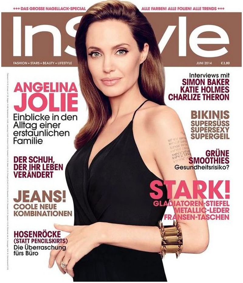 IN STYLE GERMANY magazine side cover  June 2014