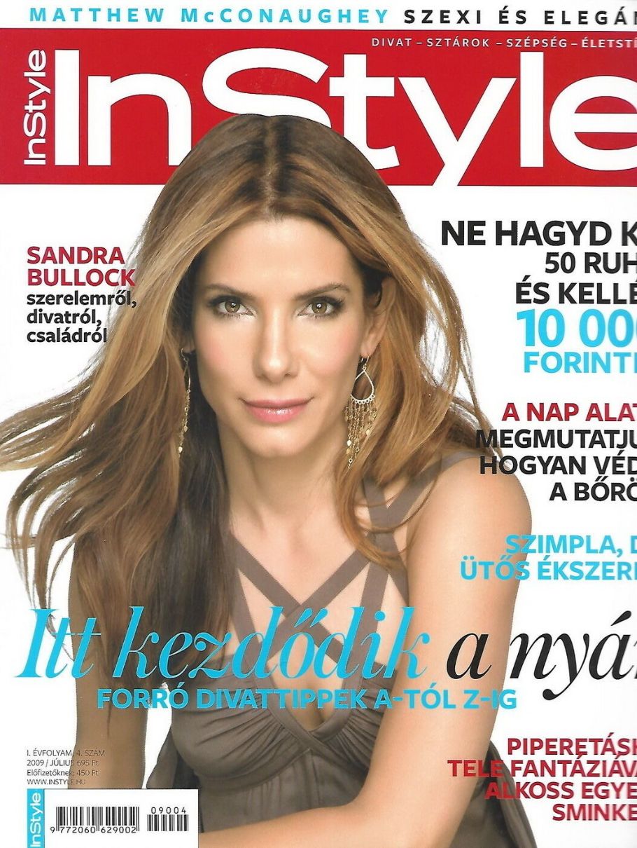 IN STYLE HUNGARY magazine side cover  July 2009