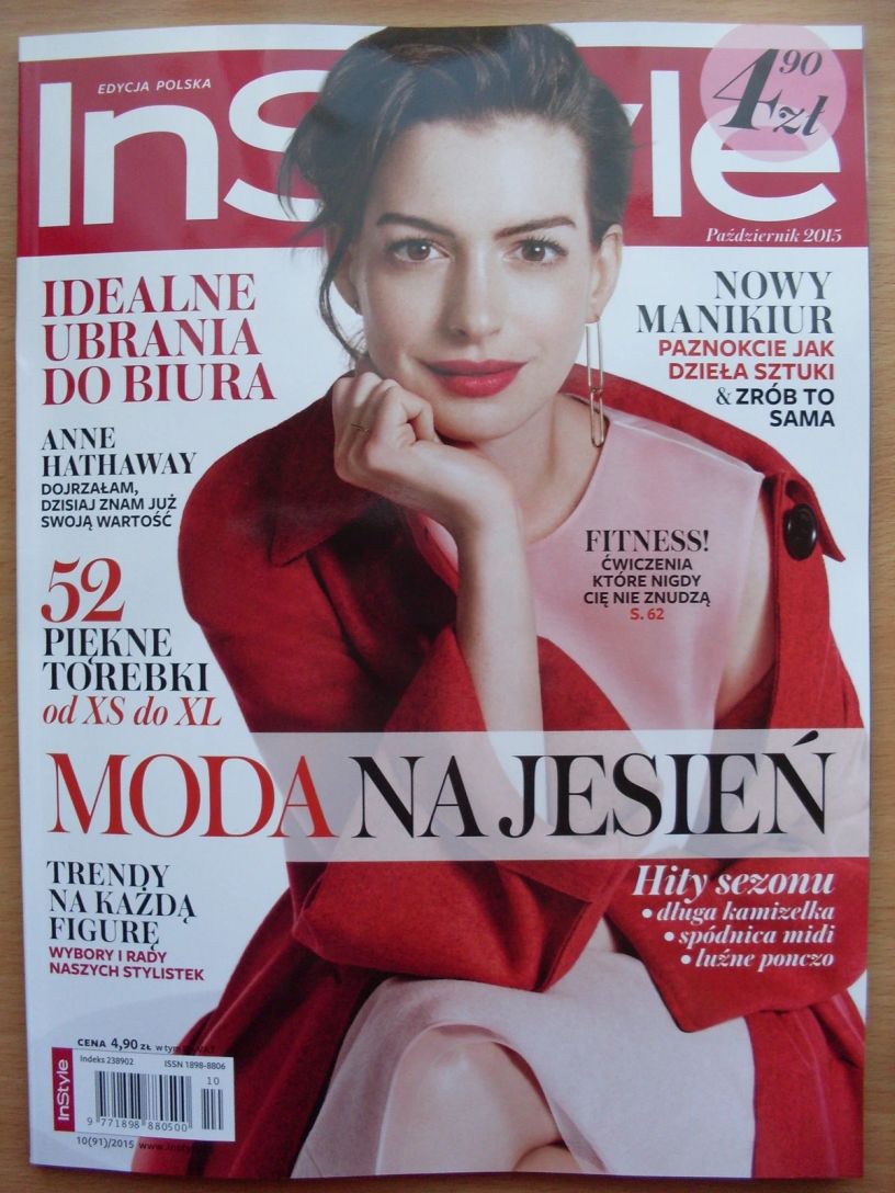IN STYLE (PL) magazine side cover  October 2015