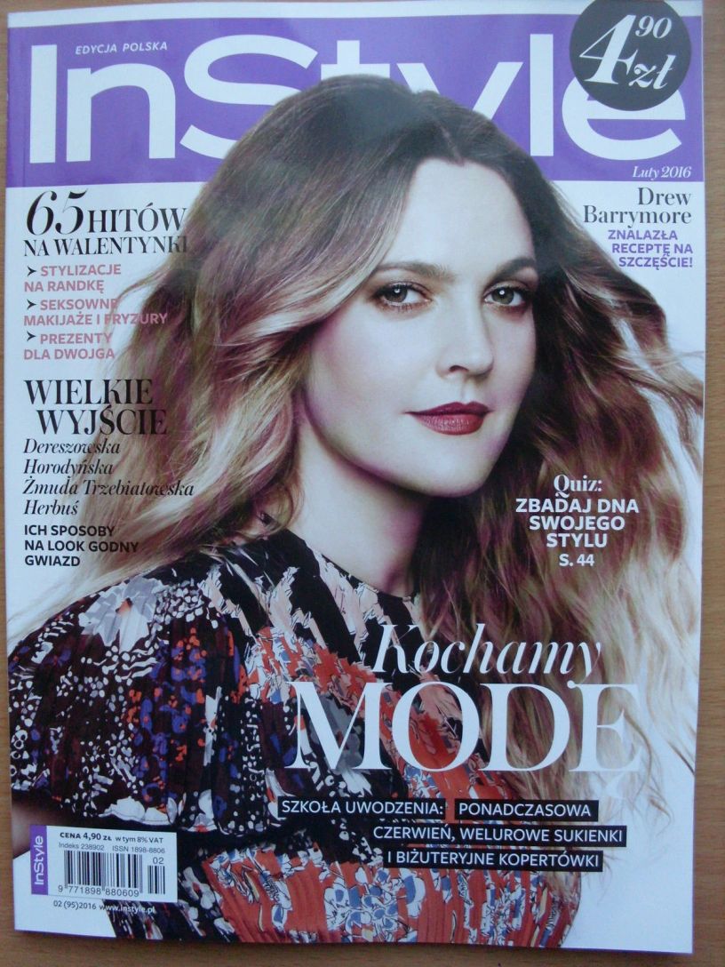 IN STYLE (PL) magazine side cover  February 2016