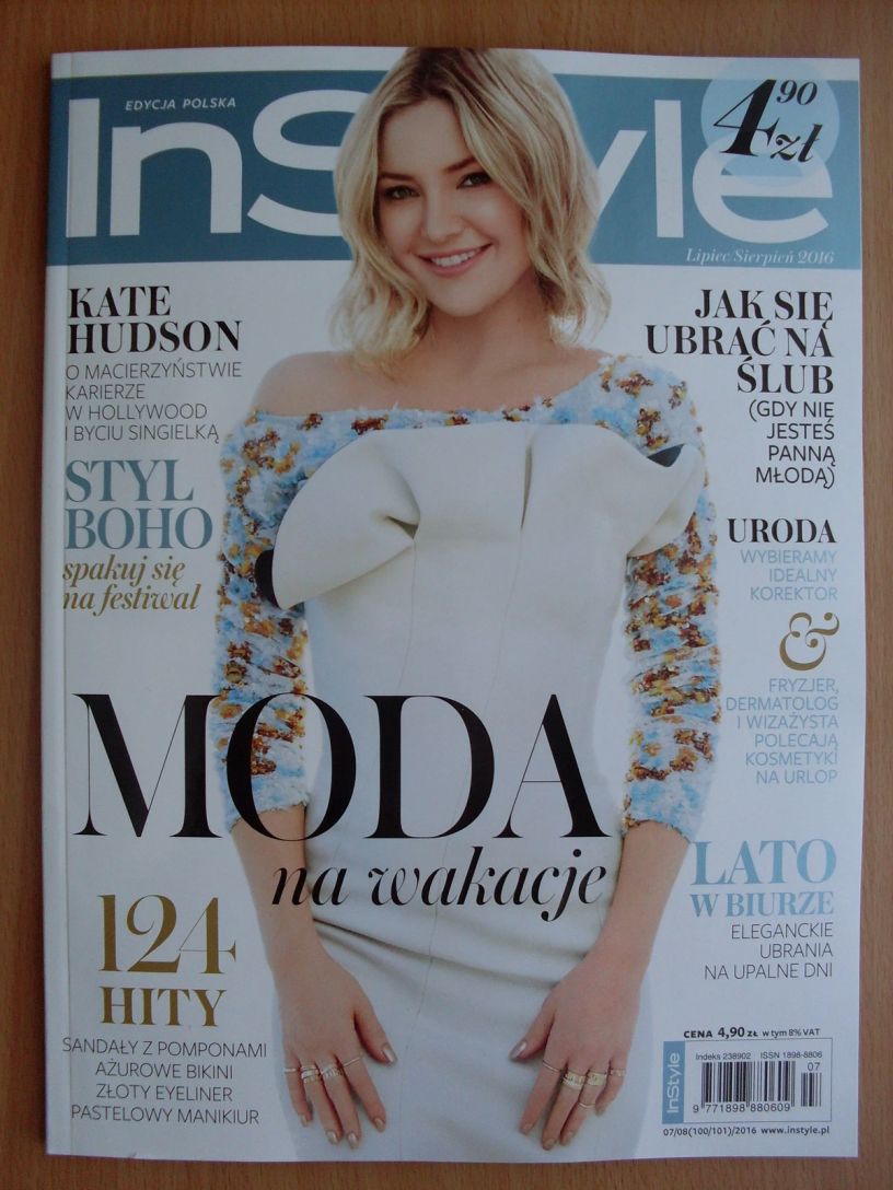 IN STYLE (PL) magazine side cover  July/August 2016