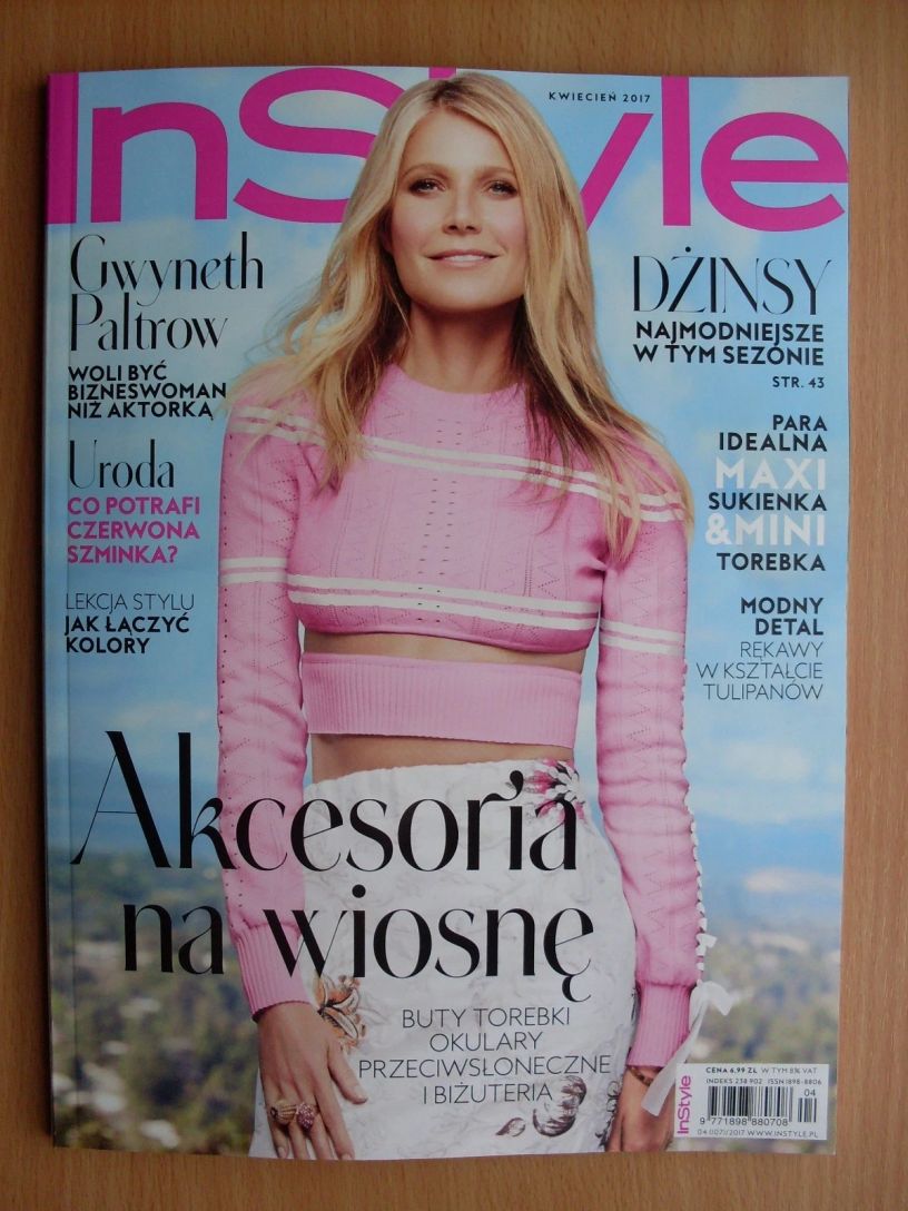 IN STYLE (PL) magazine side cover  April 2017