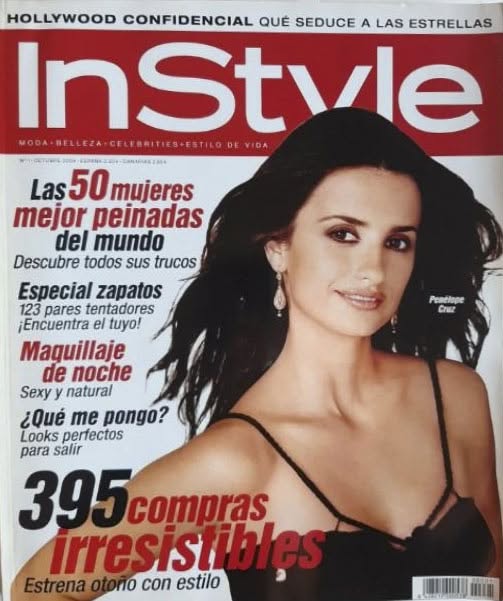 IN STYLE SPAIN magazine side cover Issue 1  October 2004