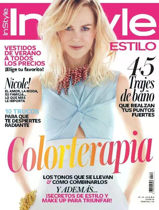 IN STYLE SPAIN magazine side cover  June 2014