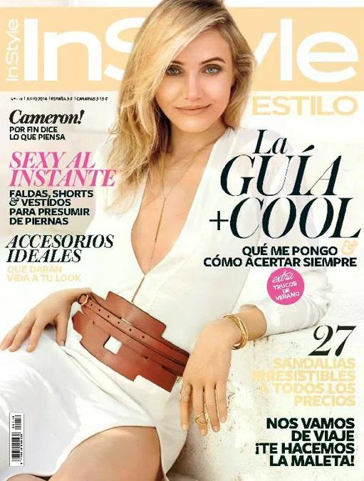 IN STYLE SPAIN magazine side cover  July 2014