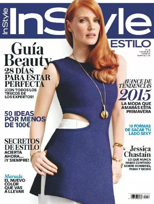 IN STYLE SPAIN magazine side cover  February 2015