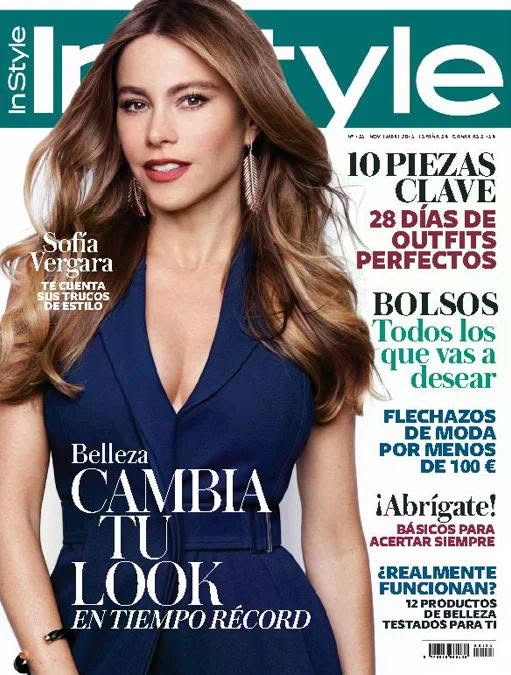IN STYLE SPAIN magazine side cover  November 2015