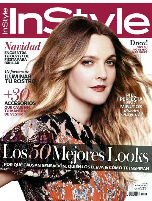 IN STYLE SPAIN magazine side cover Issue 136  December 2015