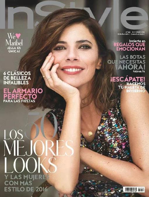 IN STYLE SPAIN magazine side cover  December 2016