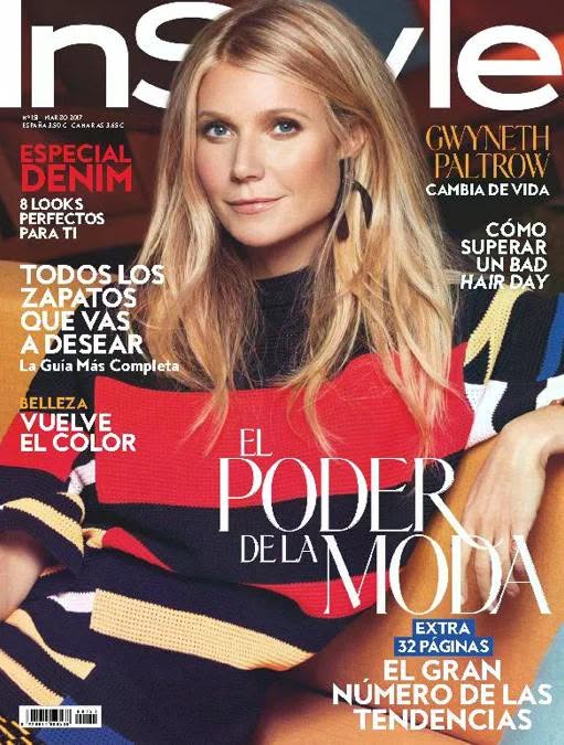 IN STYLE SPAIN magazine side cover  March 2017