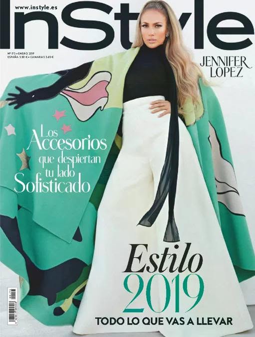 IN STYLE SPAIN magazine side cover  January 2019