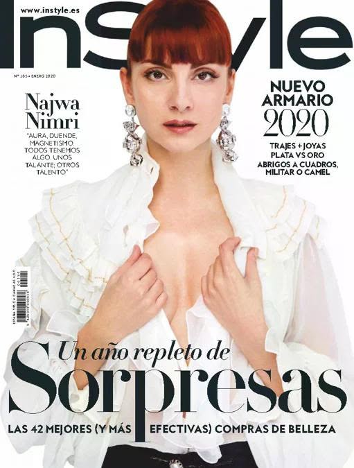 IN STYLE SPAIN magazine side cover  January 2020