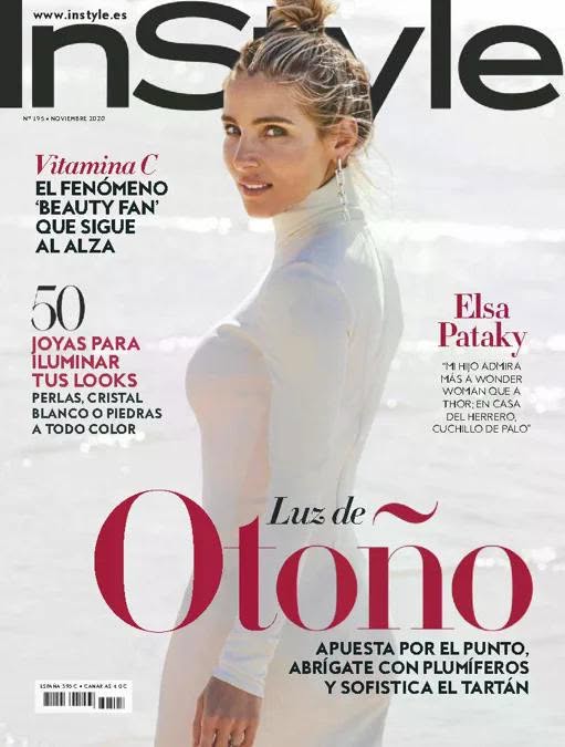 IN STYLE SPAIN magazine side cover  November 2020