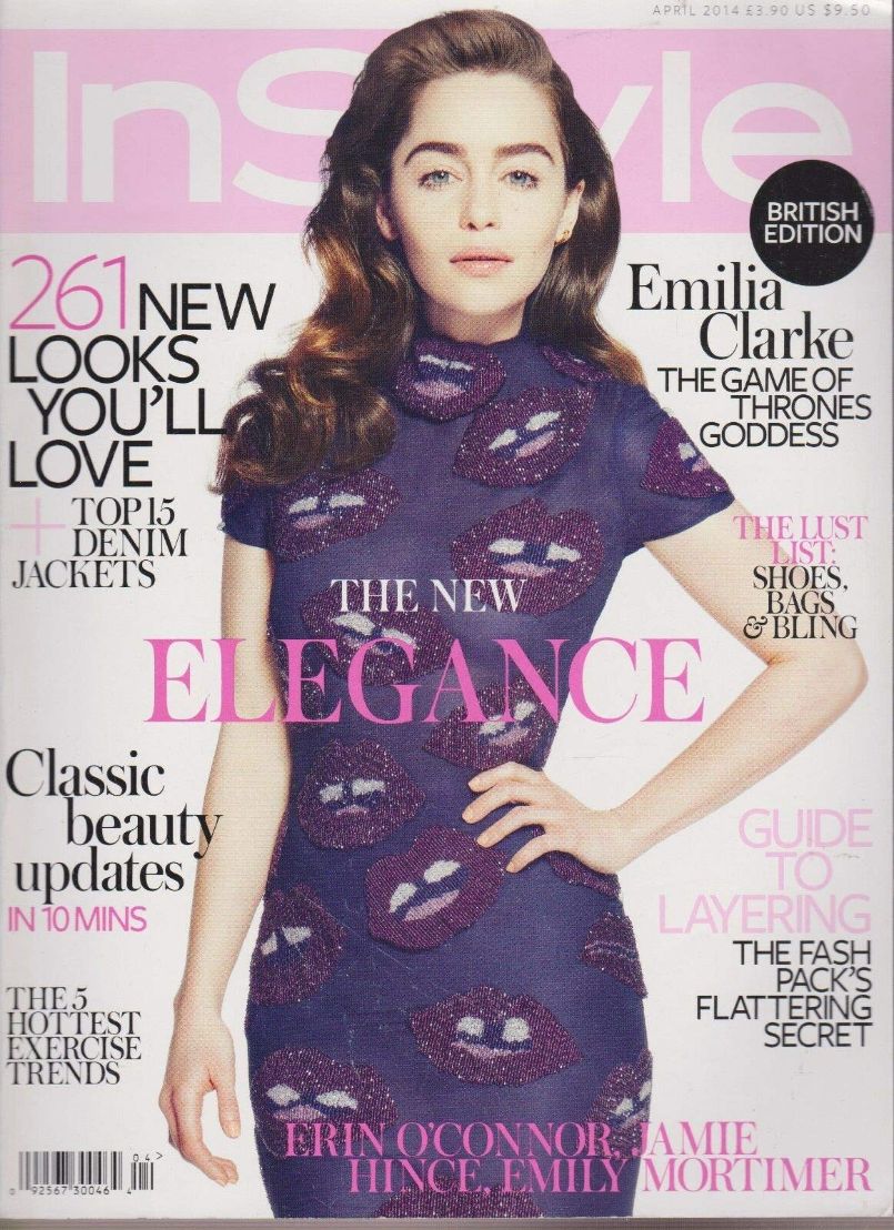 IN STYLE UK magazine side cover  April 2014