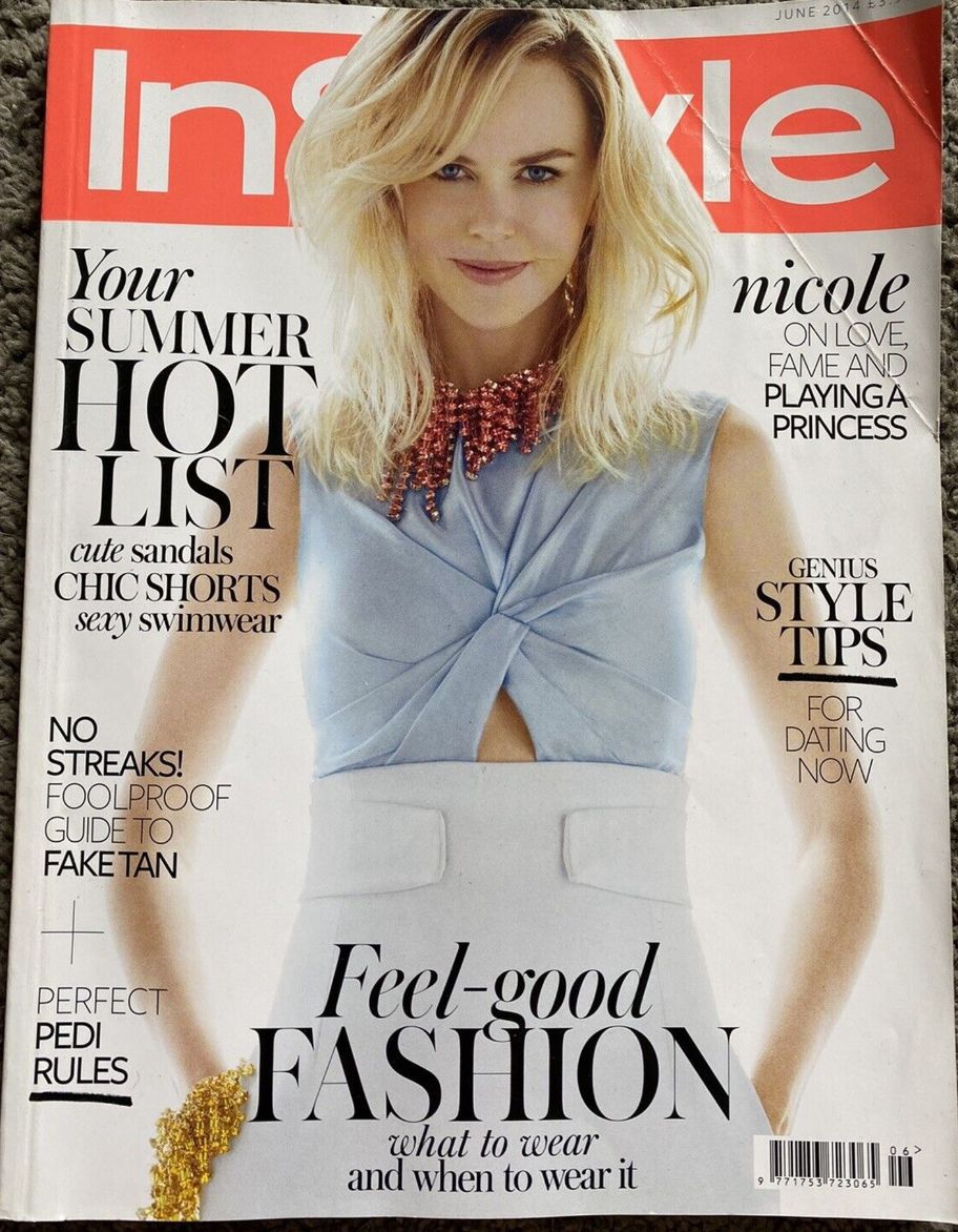 IN STYLE UK magazine side cover  June 2014