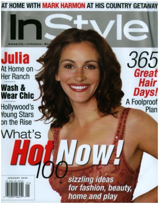 IN STYLE USA magazine side cover  January 2000