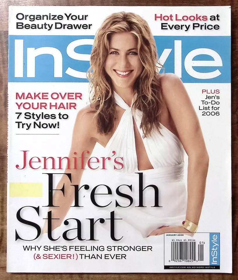 IN STYLE USA magazine side cover  January 2006