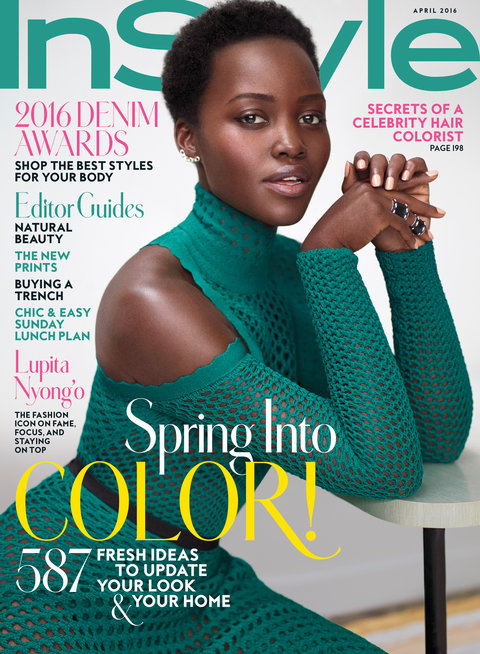 IN STYLE USA magazine side cover  April 2016