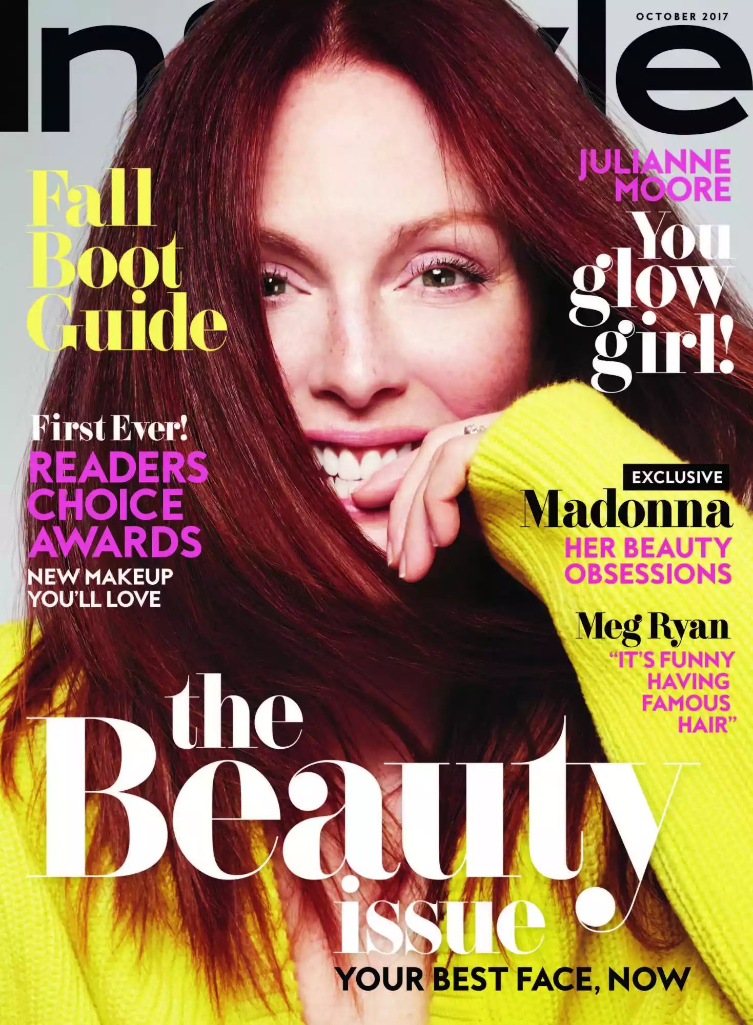 IN STYLE USA magazine side cover  October 2017