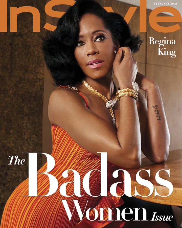 IN STYLE USA magazine side cover  February 2021