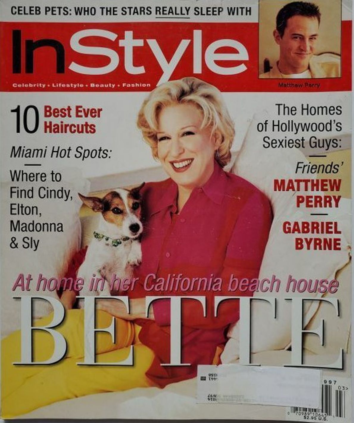 IN STYLE USA magazine side cover  March 1997