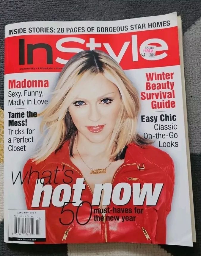IN STYLE USA magazine side cover  January 2001