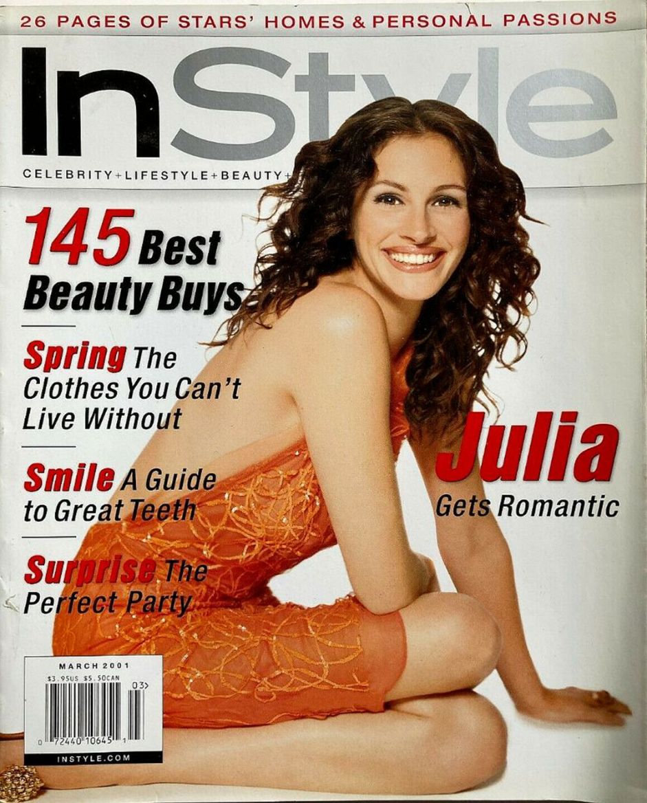 IN STYLE USA magazine side cover  March 2001