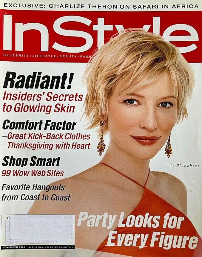 IN STYLE USA magazine side cover  November 2001