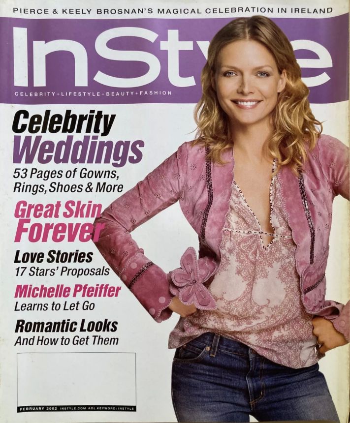 IN STYLE USA magazine side cover  February 2002
