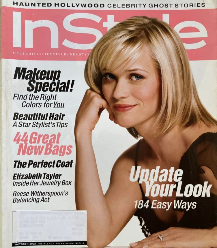 IN STYLE USA magazine side cover  October 2002