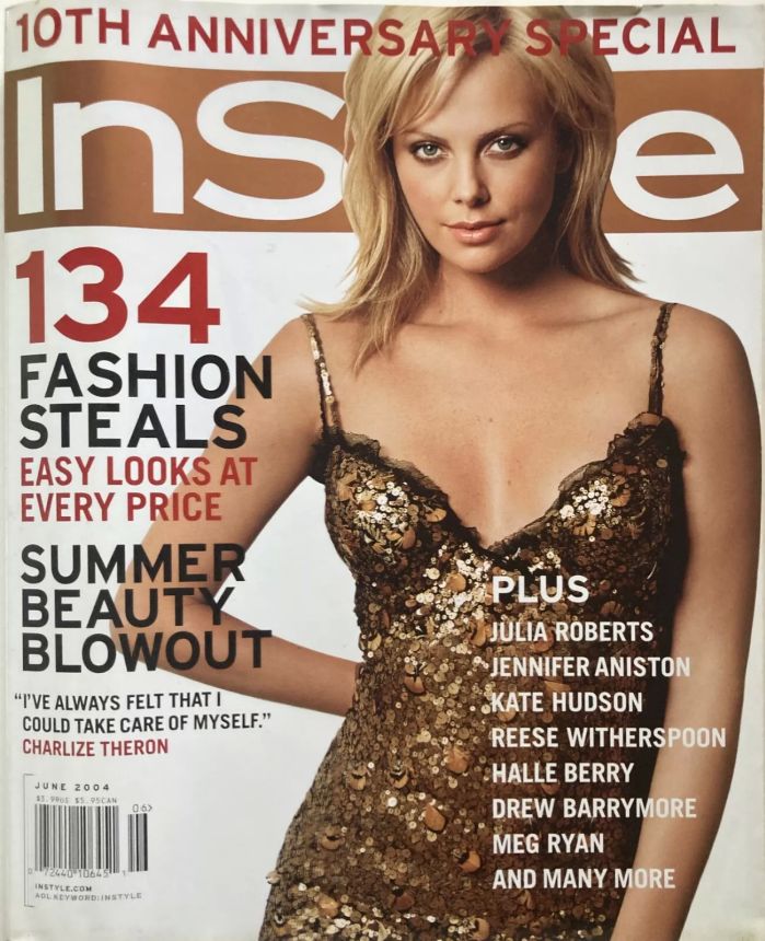 IN STYLE USA magazine side cover  June 2004