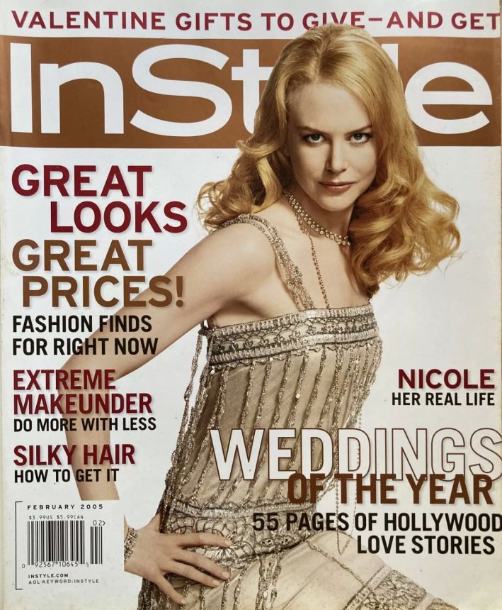 IN STYLE USA magazine side cover  February 2005