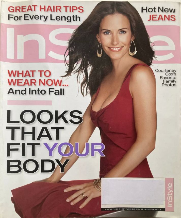 IN STYLE USA magazine side cover  August 2005