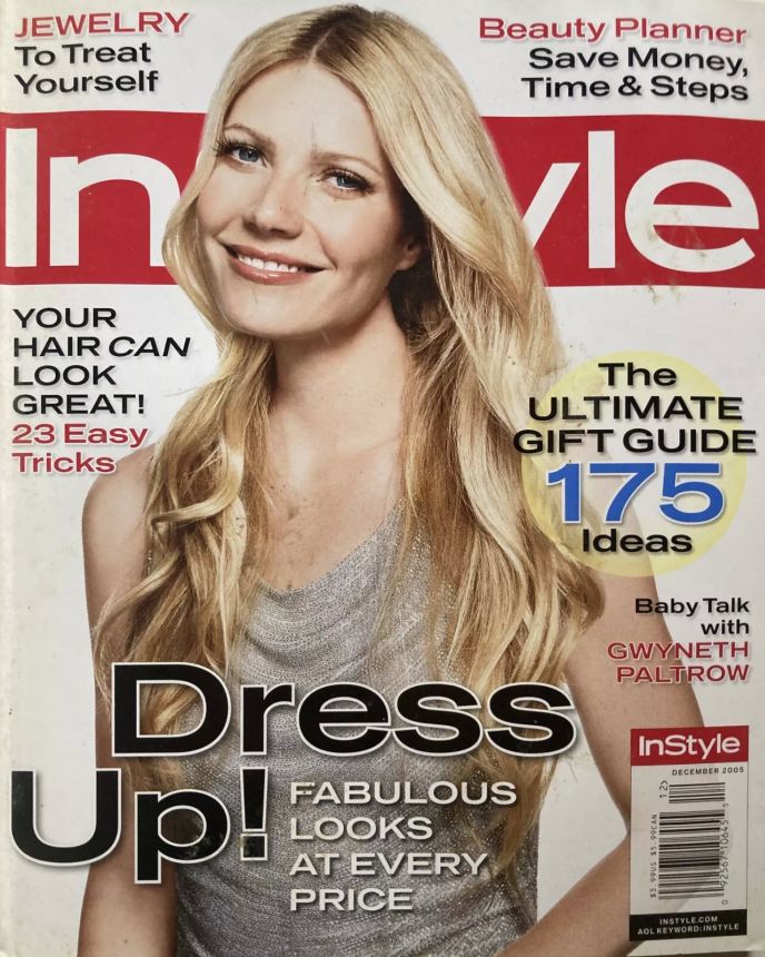 IN STYLE USA magazine side cover  December 2005