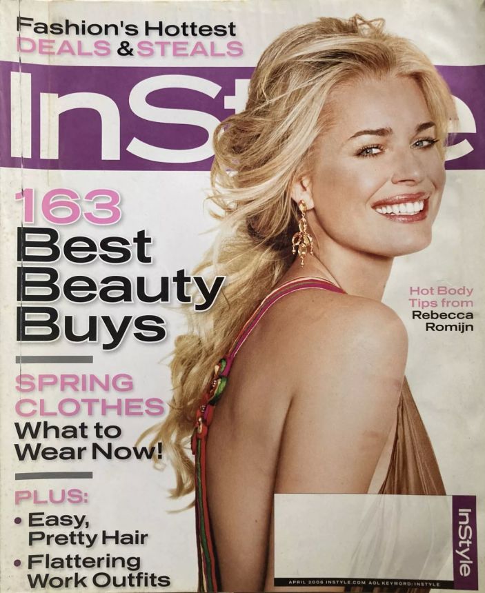 IN STYLE USA magazine side cover  April 2006
