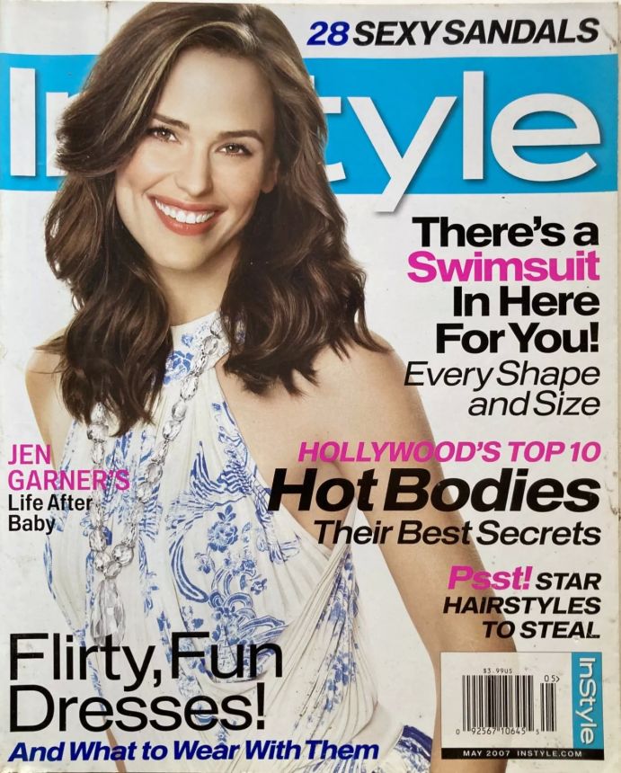 IN STYLE USA magazine side cover  May 2007