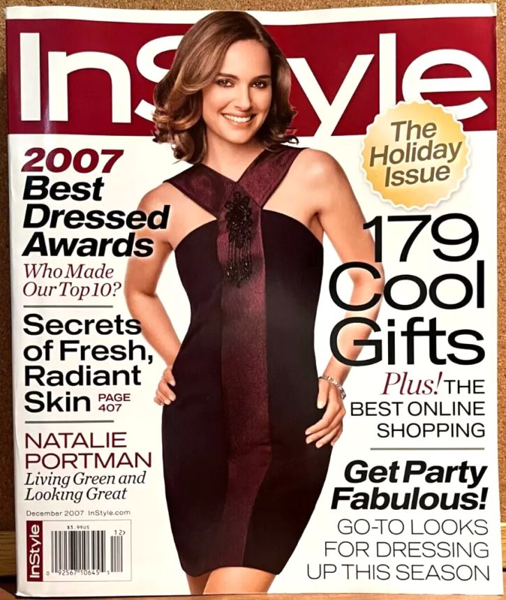 IN STYLE USA magazine side cover  December 2007