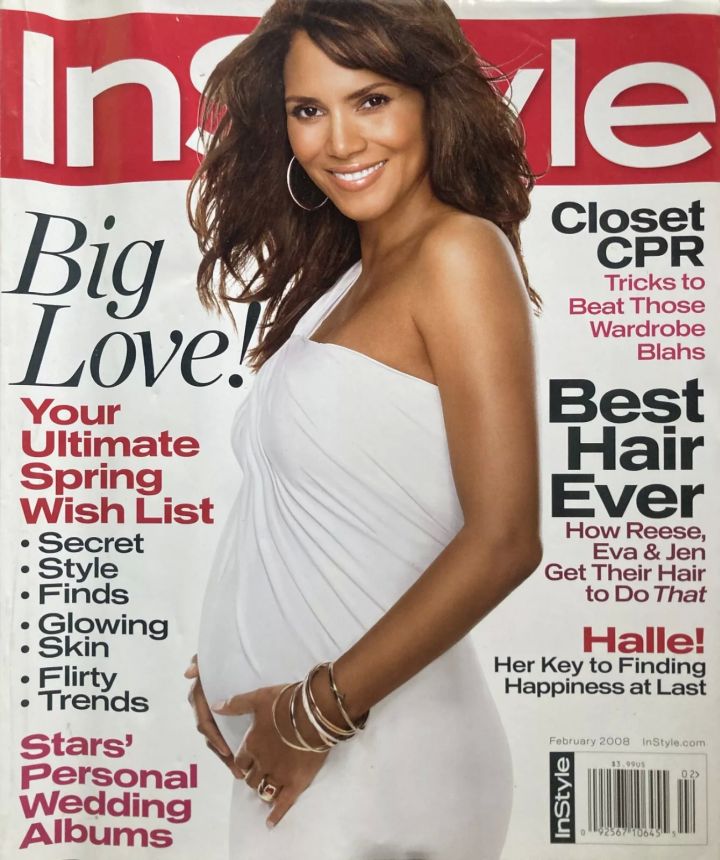 IN STYLE USA magazine side cover  February 2008