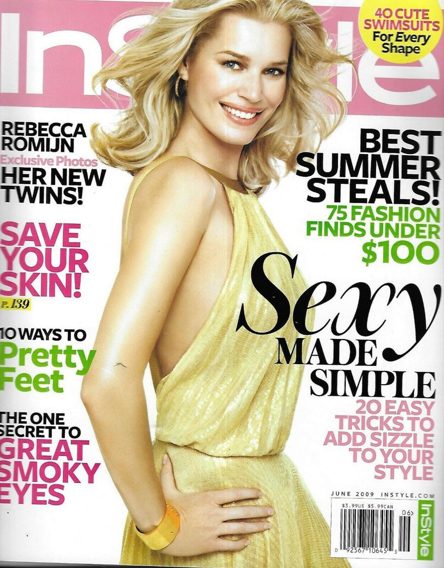 IN STYLE USA magazine side cover  June 2009