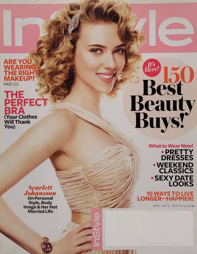 IN STYLE USA magazine side cover  May 2010